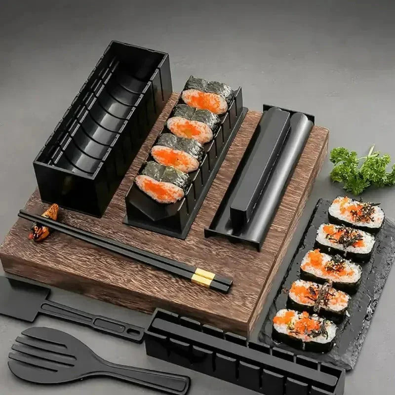 Sushi Rolls and Cutting Set – Practical Sushi Kit with Templates and Accessories