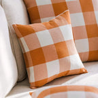 Cozy Checked Cushion Cover in Country Style – Autumn Plaid (1+1 FREE)