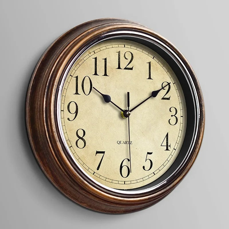 WoodTime Classic Wall Clock – Stylish Wooden Decorative Clock with Silent Movement