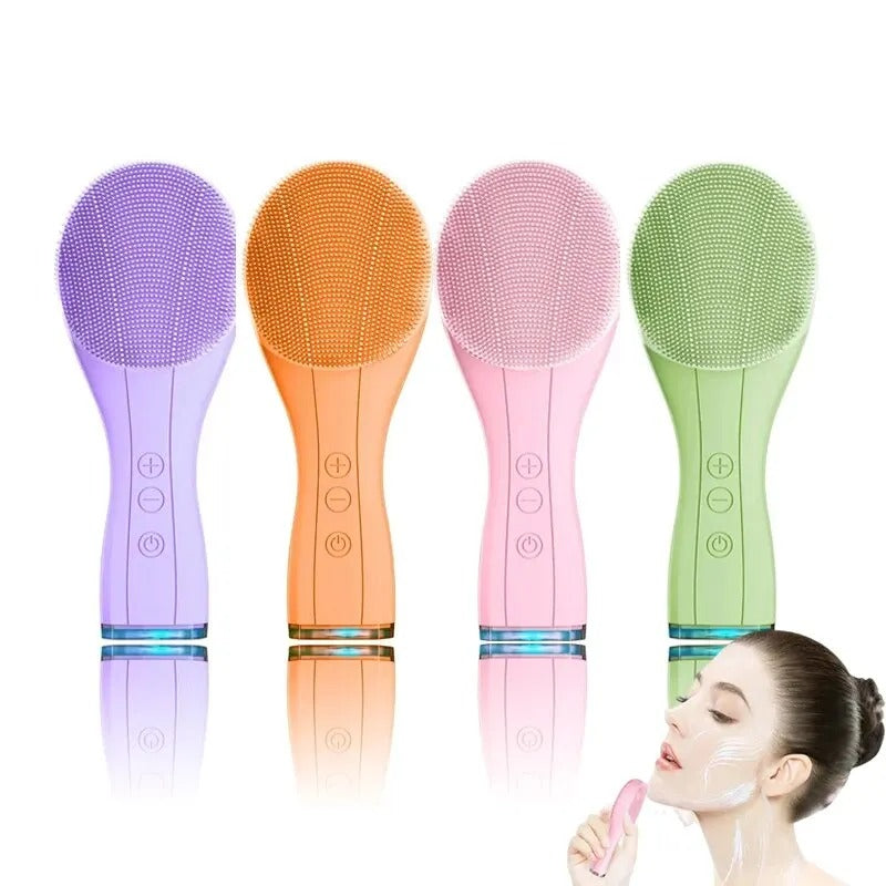 Electric Facial Cleansing Brush | Waterproof Silicone, Sonic Vibration Technology for Deep Pore Cleansing and All Skin Types