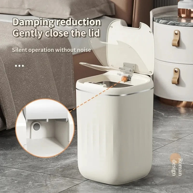Smart Sensor Trash Bin with UV Light – Automatic Touchless Wastebasket with Lid & Odor Control for Kitchen, Bathroom & Home Hygiene