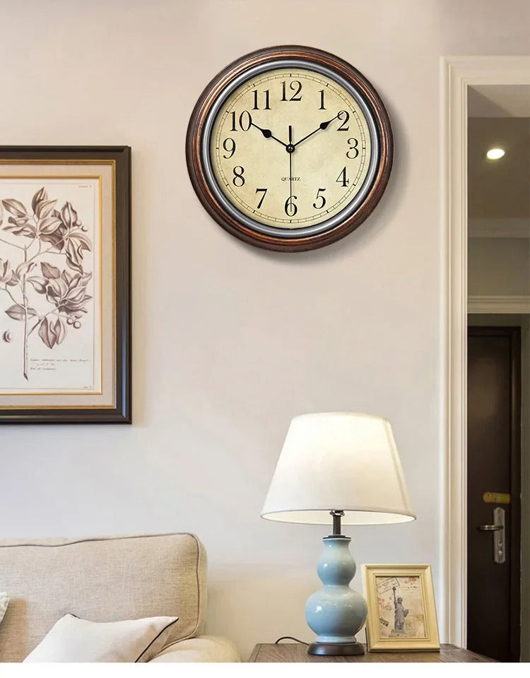 WoodTime Classic Wall Clock – Stylish Wooden Decorative Clock with Silent Movement
