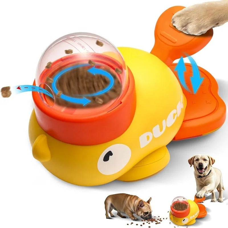 Fun Duck-Shaped Pet Puzzle Feeder for Dogs and Cats