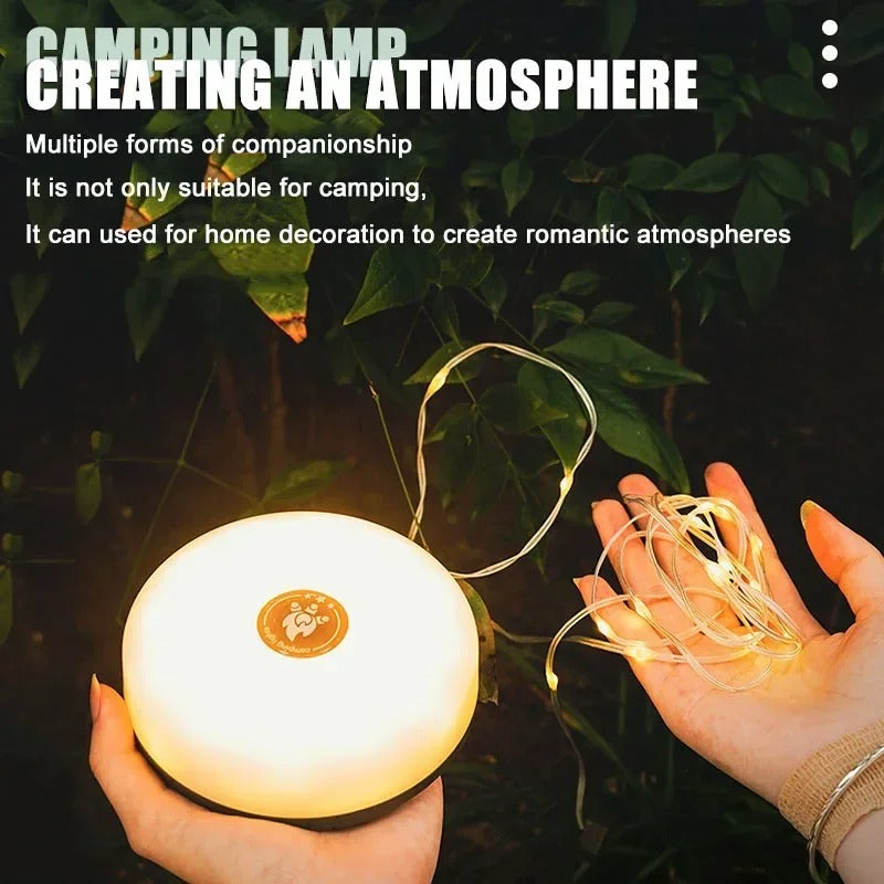 CampBeam LED Outdoor String Lights – Rechargeable Waterproof Lights with Magnetic Hooks & 5 Lighting Modes