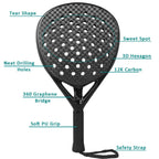 Carbon Fiber Padel Racket with EVA Soft Core - High-Performance Paddle for Training &amp; Match Play