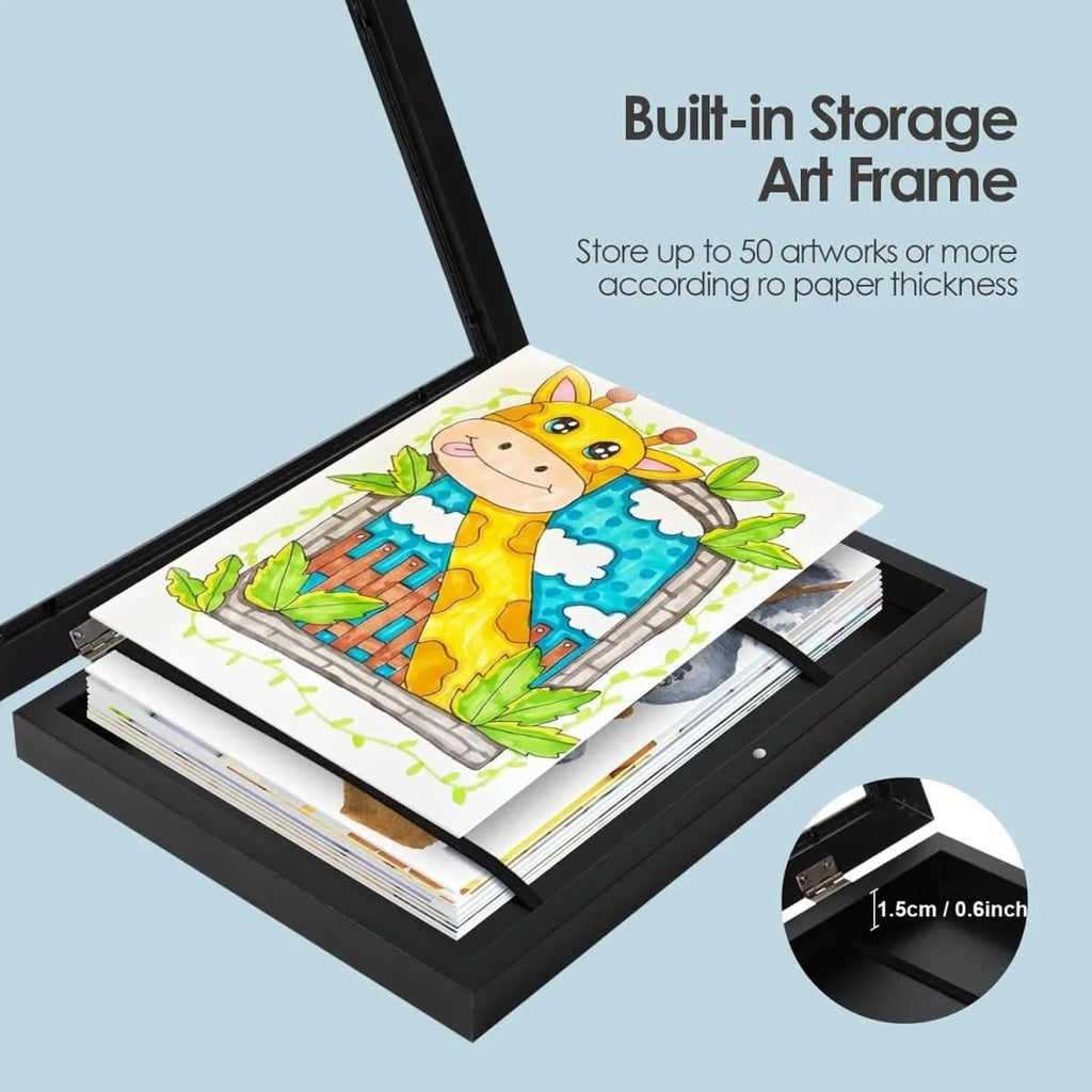 picture frame for storing and presenting children's art