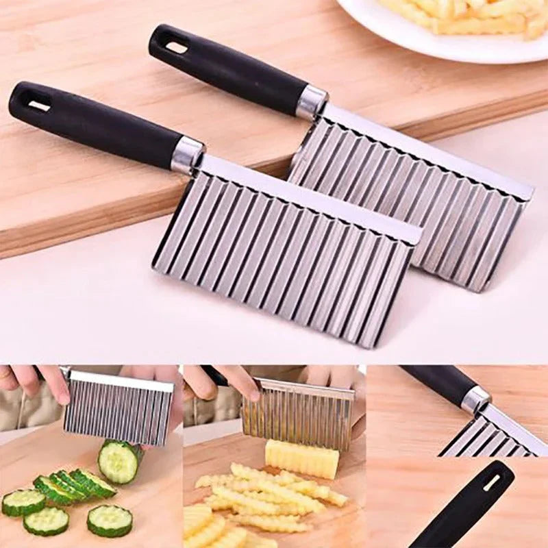 Stainless Steel Vegetable Knife – Wavy Knife for Fries & Vegetables