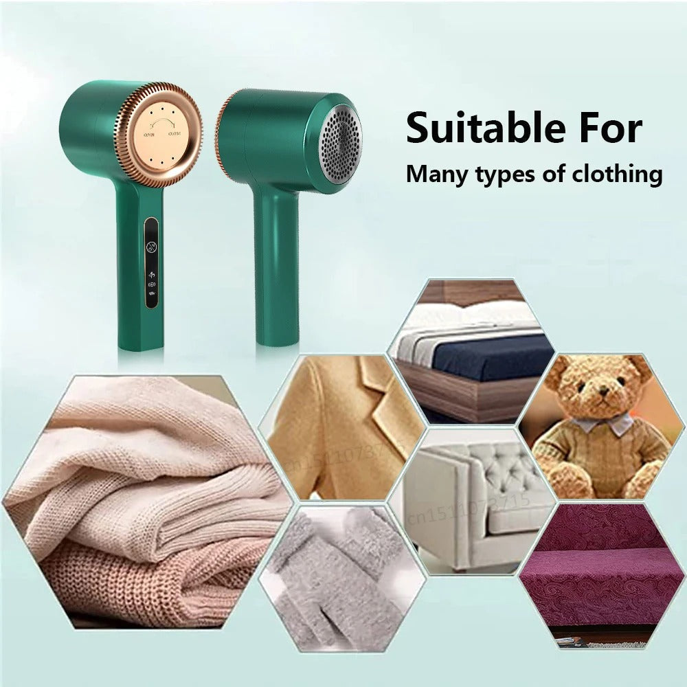 Electric Lint Remover & Fabric Shaver | Rechargeable, Portable & Safe for All Fabrics, Ideal for Clothing and Upholstery Care
