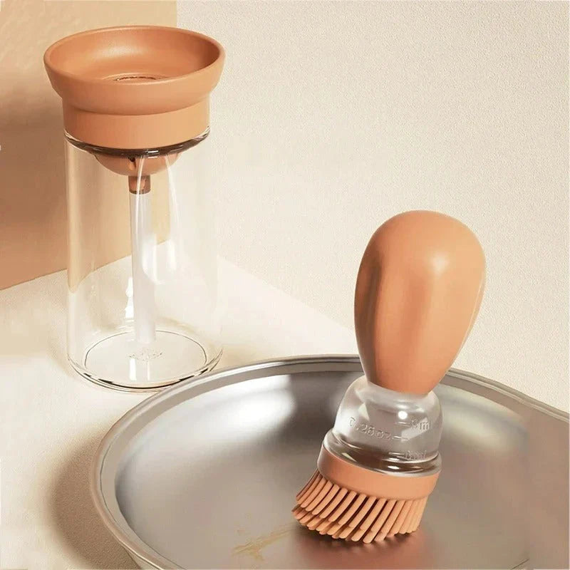Oil dispenser with silicone brush – Precise dosing & Easy application for cooking & grilling