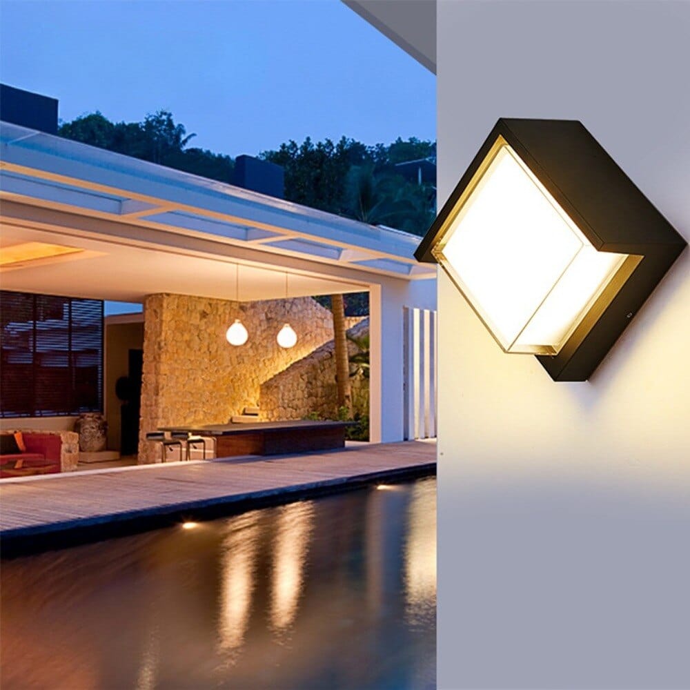 Elegant outdoor wall lamp with motion sensor