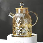 Classic Crystal Teapot | Glass & Wood