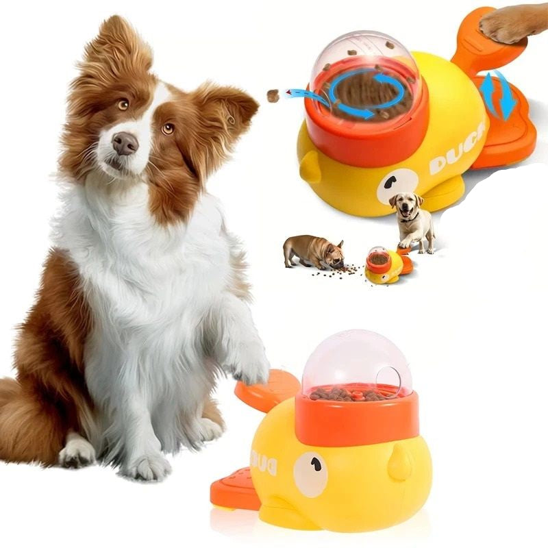 Fun Duck-Shaped Pet Puzzle Feeder for Dogs and Cats