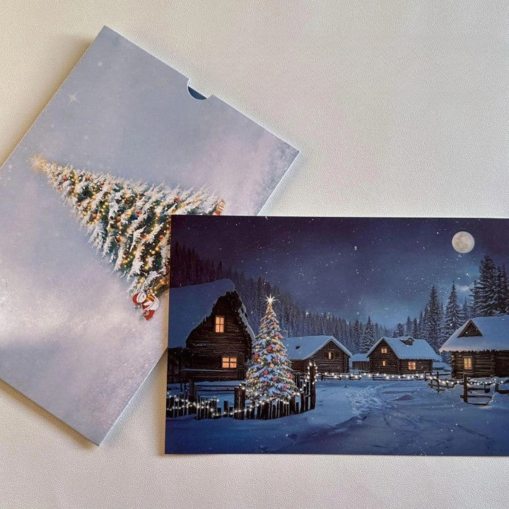 Happy Christmas Village Light-Up Led Postcard