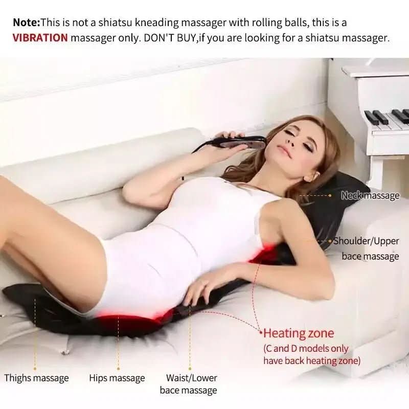 Electric back mass cushion with heat function