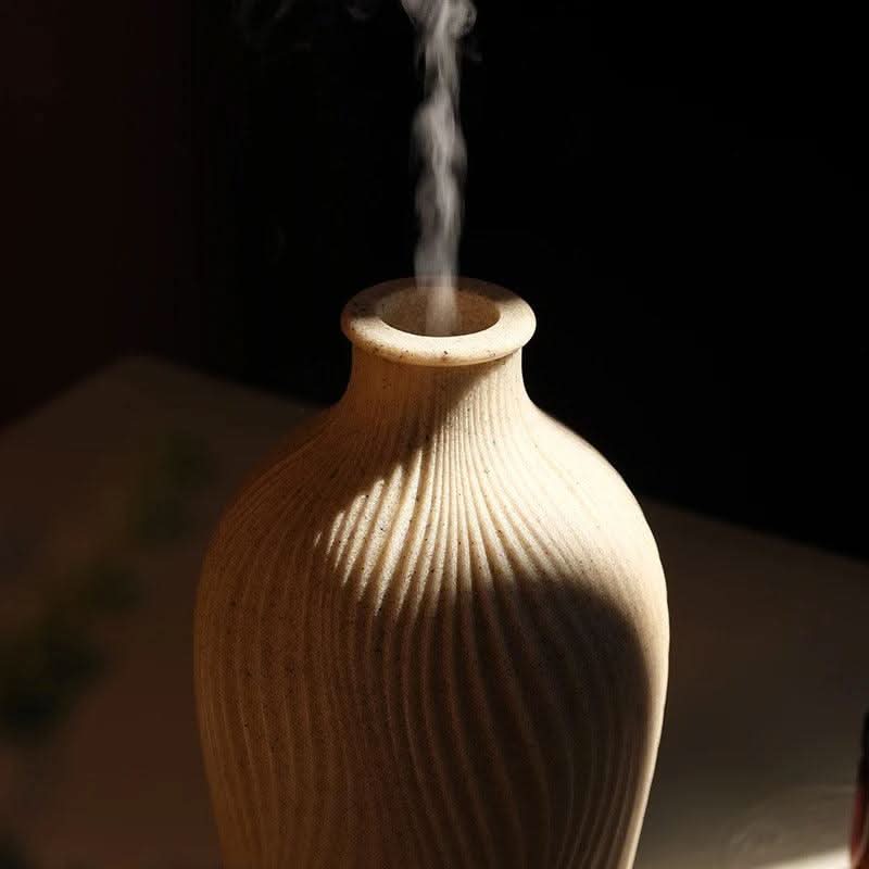 Boho Vase Essential Oil Humidifier – Polyresin Ultrasonic Diffuser