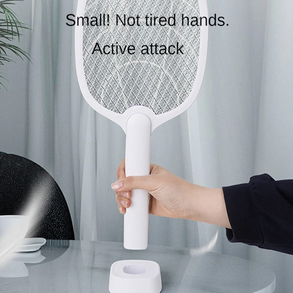 Rechargeable 2-in-1 Electric Fly Swatter and Insect Exterminator – 2500V Without Chemicals