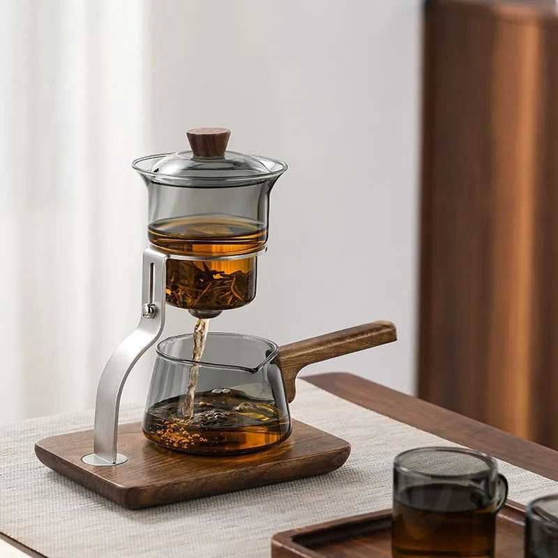 Walnut Signature One-Key Glass Tea Set