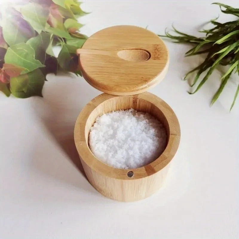 KruidenKompakt – Bamboo spice jar with spoon and magnetic lid