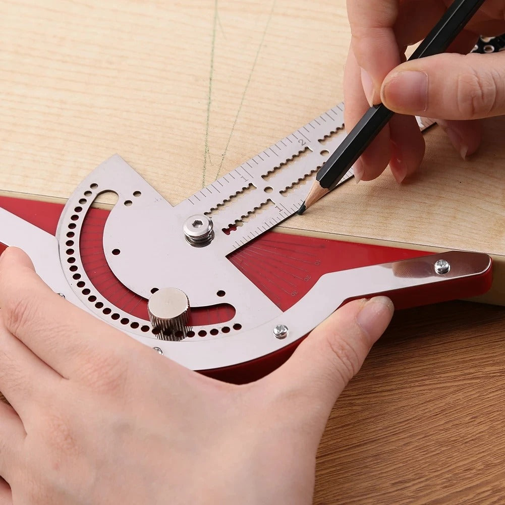Multifunctional angle ruler with scale ideal for precision work