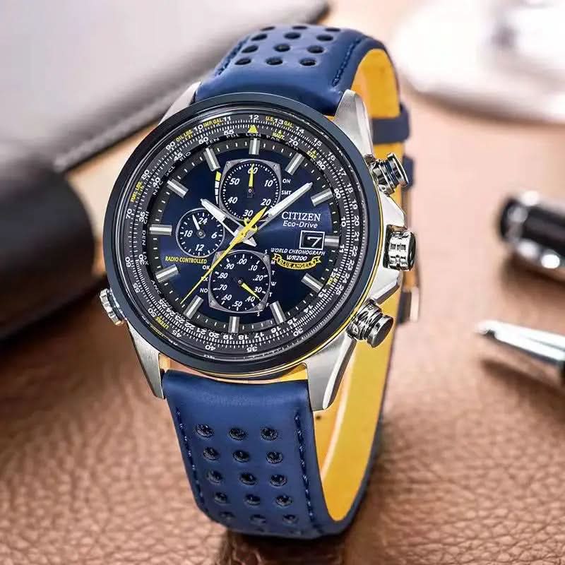 Men’s Stainless Steel Chronograph Watch with Calendar