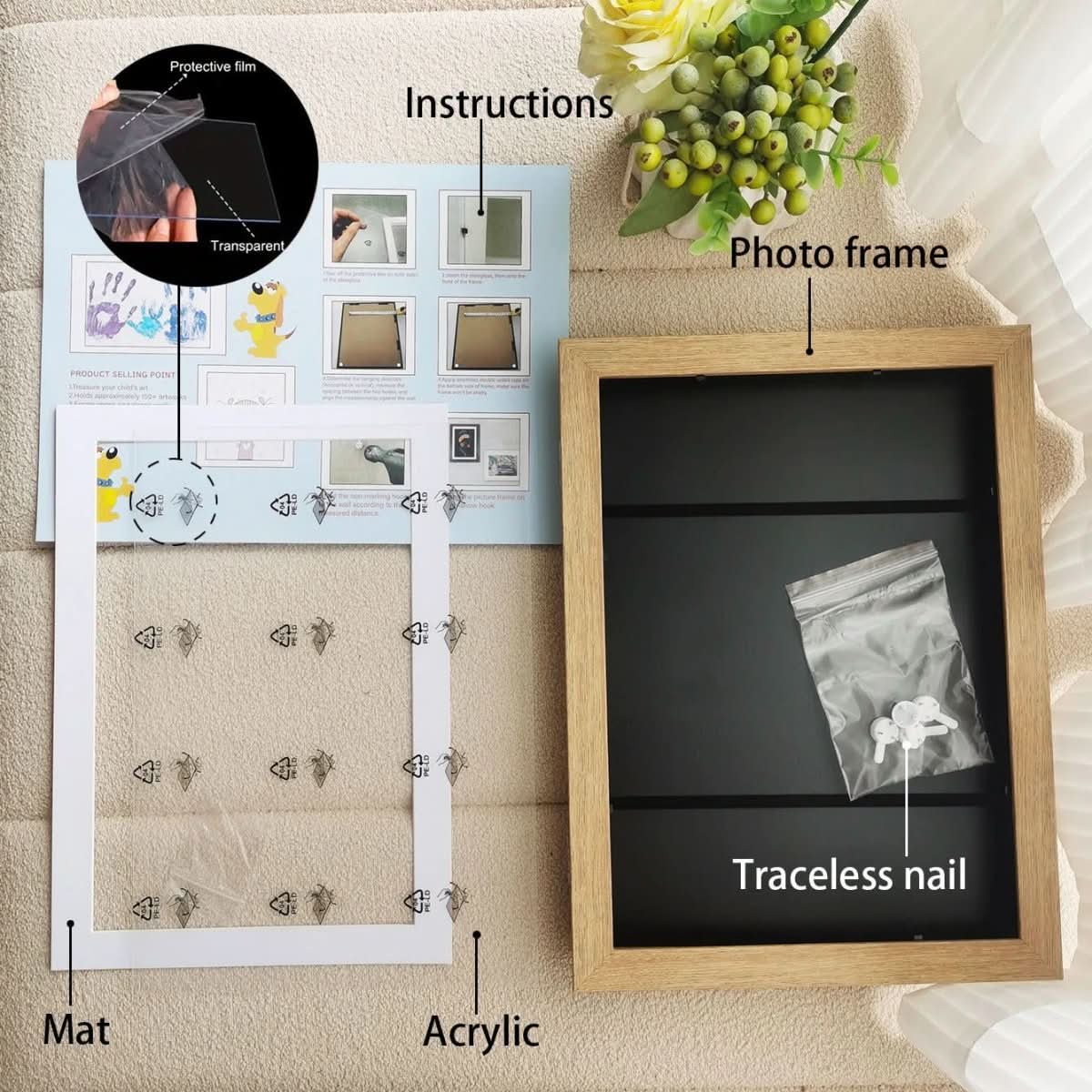 picture frame for storing and presenting children's art