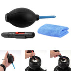 3 in 1 Portable Camera Clean Kit Lens Cleaning Cleaner Dust Pen Blower Cloth Kit for Camera, Videos, Lenses, CCD