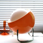 Glass table lamp in Bauhaus style for artistic atmosphere