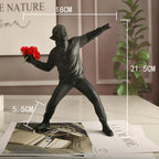 BloomThrower Modern Flower Thrower Statue