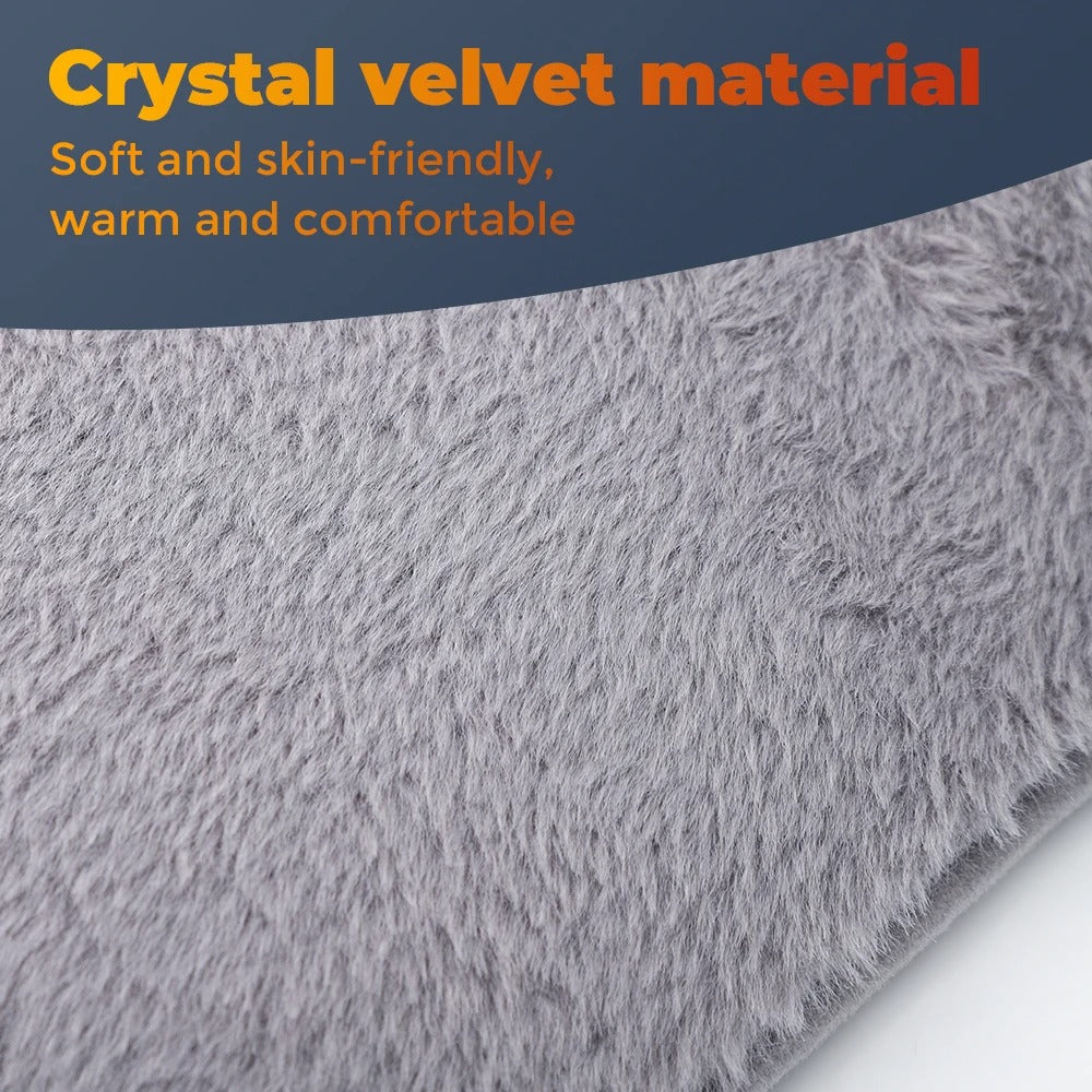 USB Rechargeable Hand & Waist Warmer | Soft Velvet, 3 Heat Settings & Portable for Home, Office & Outdoor Use