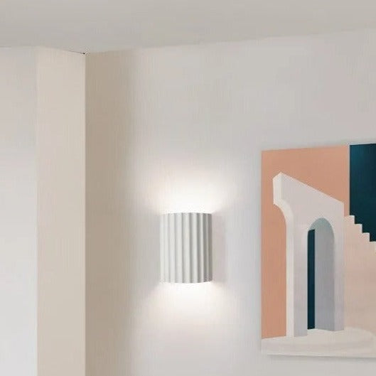 Minimalist Groove Wall Lamp | Resin, Up and Down
