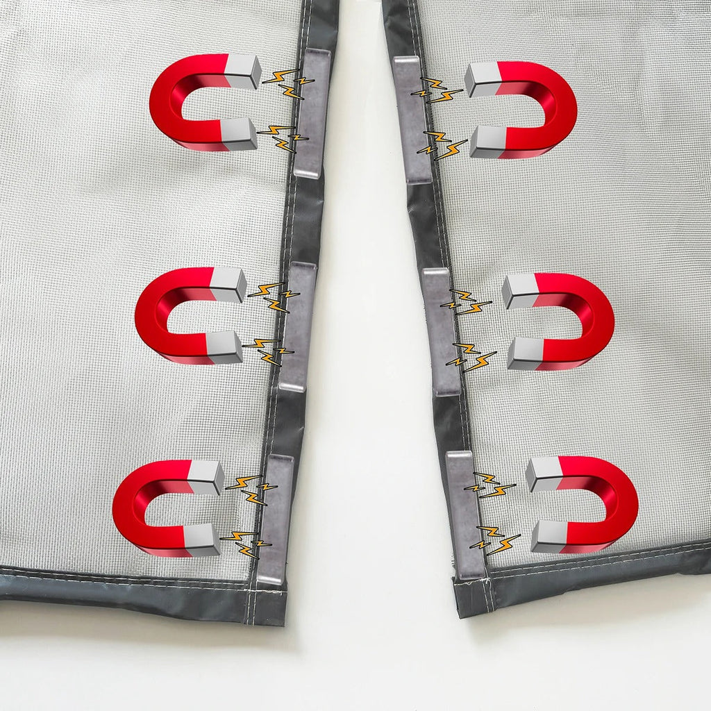 Slim Magnetic Door Curtain against Insects – Automatically Closing