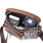 Luxury Shoulder Bag for Men – PU Leather Crossbody Satchel with Adjustable Strap