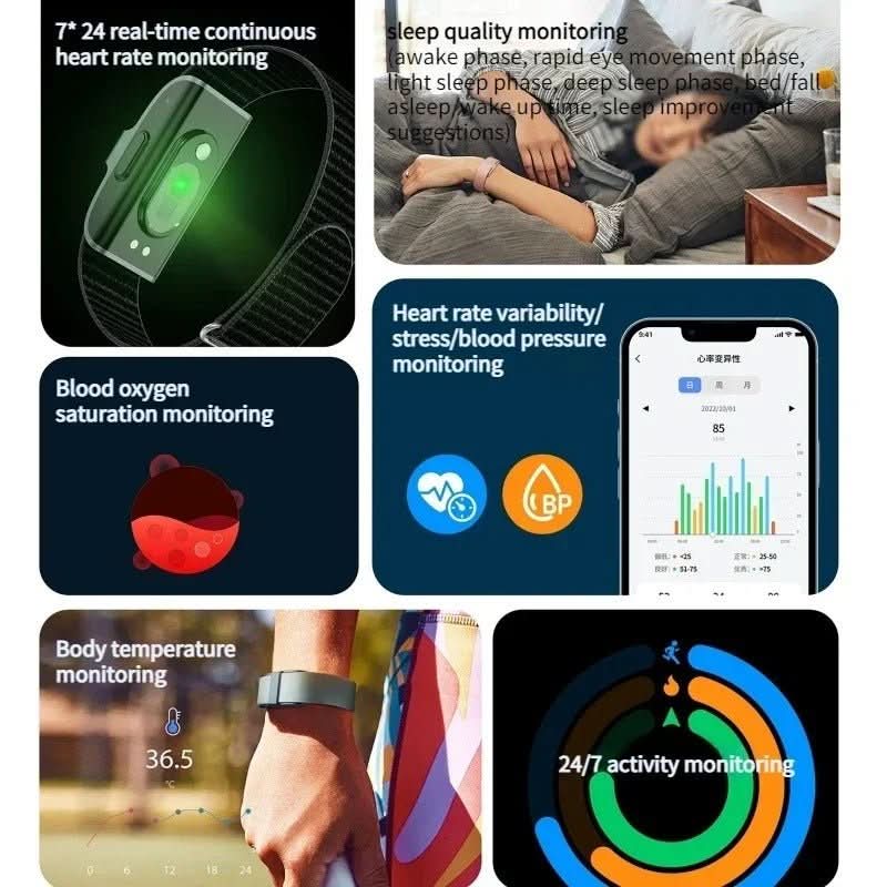 IP68 fitness tracker with heart rate & O2 measurement