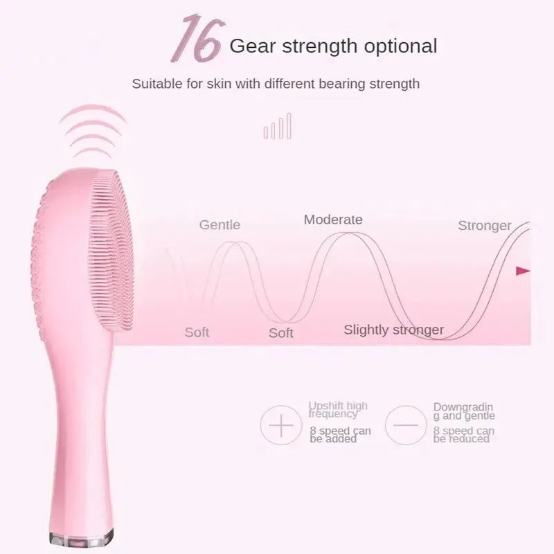 Electric Facial Cleansing Brush | Waterproof Silicone, Sonic Vibration Technology for Deep Pore Cleansing and All Skin Types