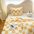 PandaComfort - Soft Fleece Blanket in Yellow and White
