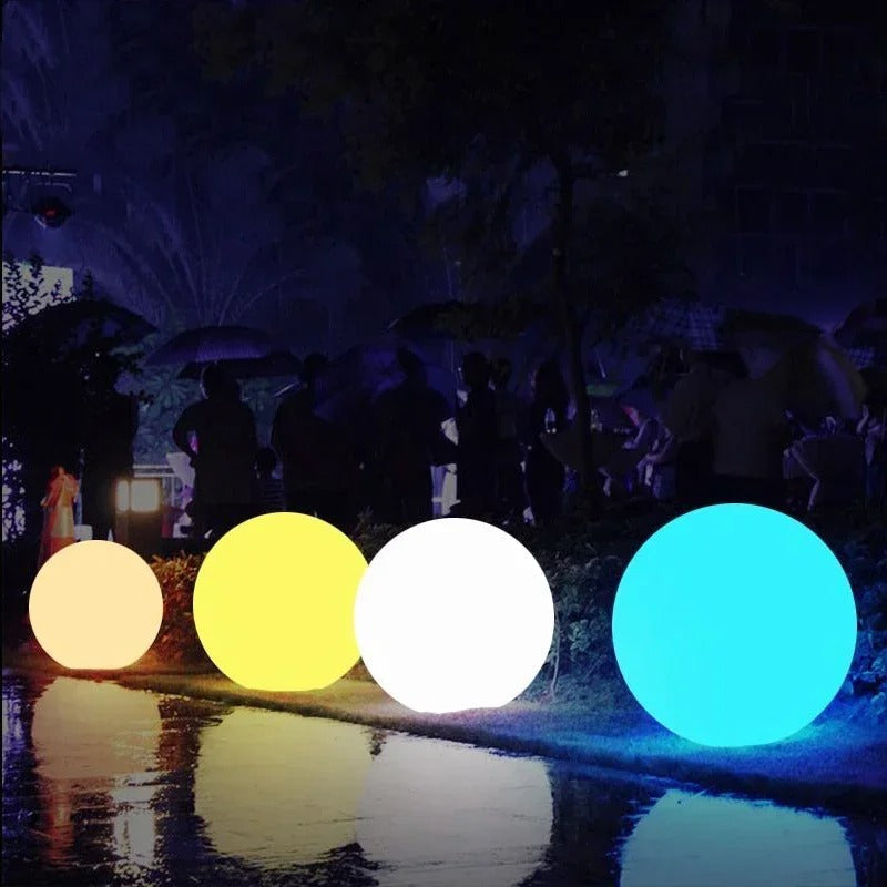 Solar Powered Mood Light Sphere - ShapeLights Rechargeable Ball Light for Outdoors