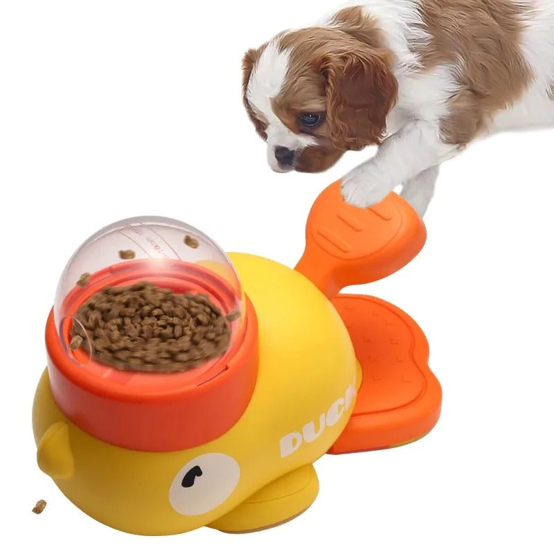 Fun Duck-Shaped Pet Puzzle Feeder for Dogs and Cats
