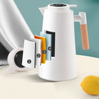 Insulated Glass Thermo Jug – Temperature Display & Wood Handle