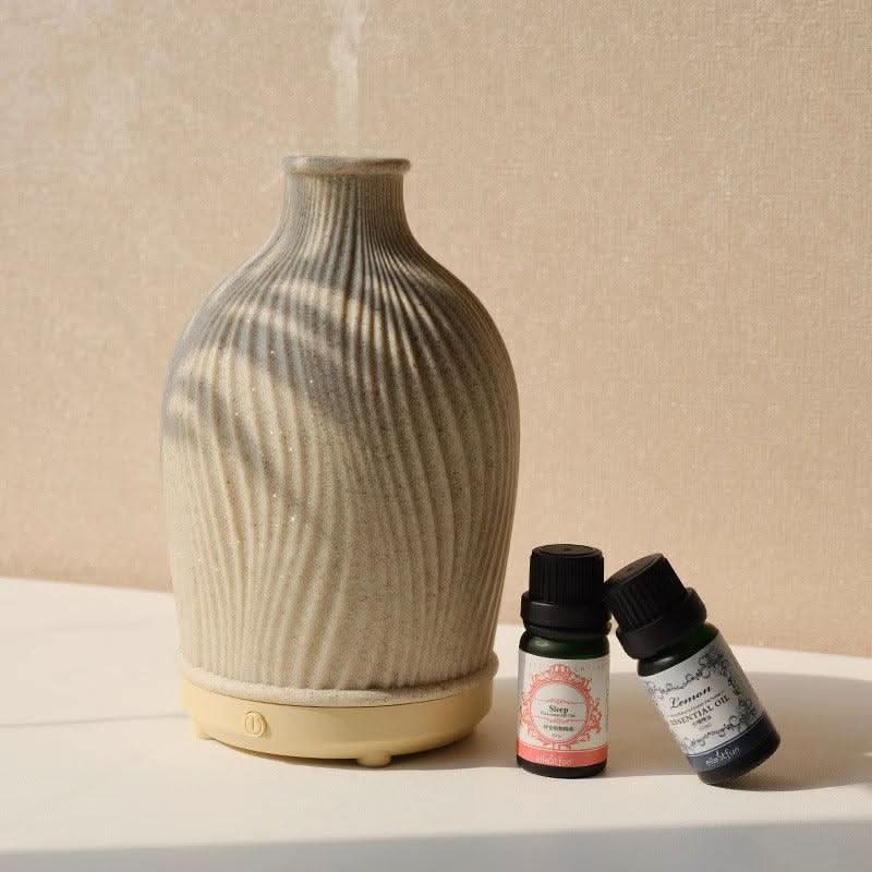 Boho Vase Essential Oil Humidifier – Polyresin Ultrasonic Diffuser