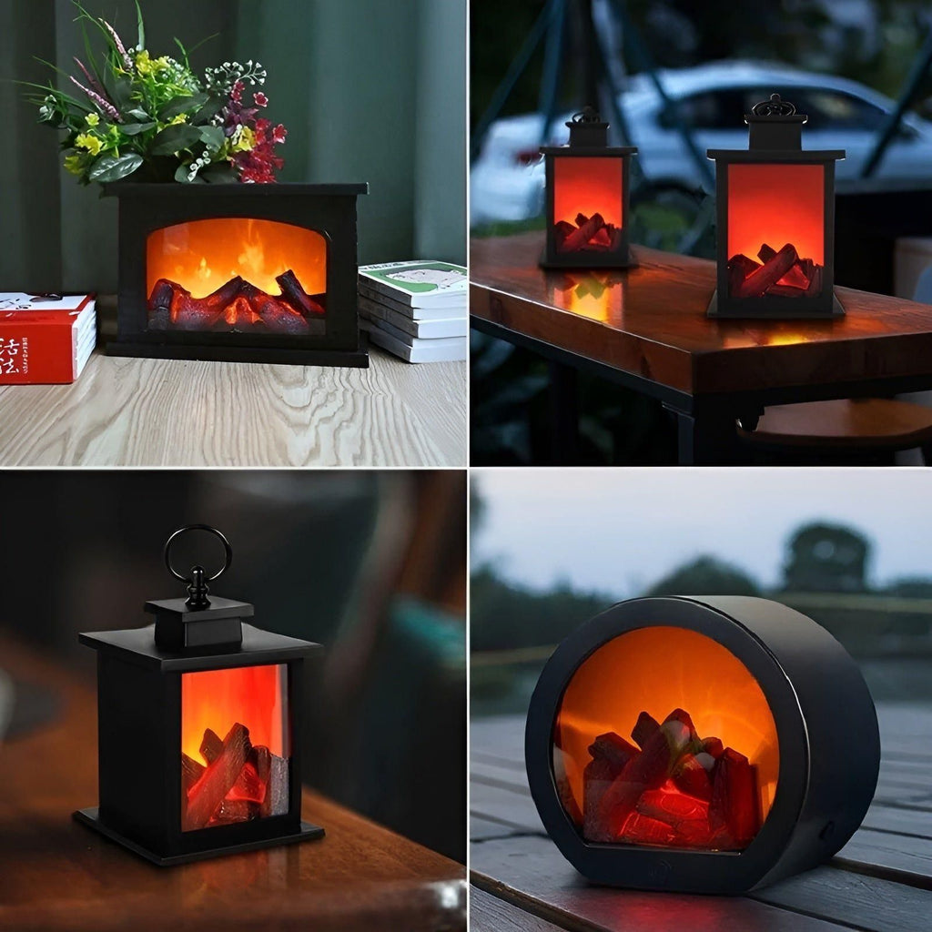 RadiantFlame LED Lantern – Realistic Flame Table Lamp for Cosy Ambient Lighting