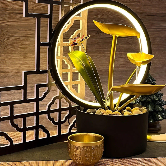 GlowCascade - soothing waterfall table lamp