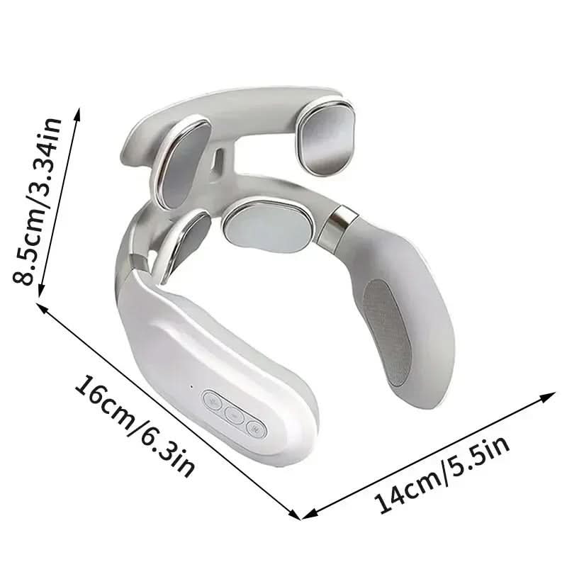 4-in-1 neck massager with heat & vibration