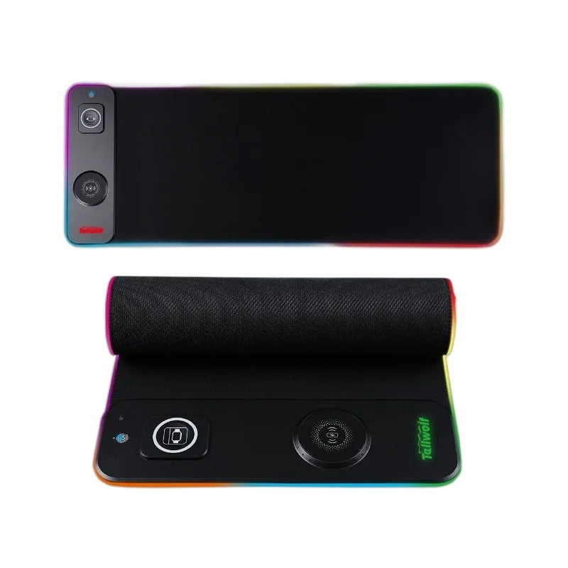 Wireless Charging Desk Mat | RGB Dual Charging Pad for iPhone, Keyboard & Mouse, Premium Desk Mat