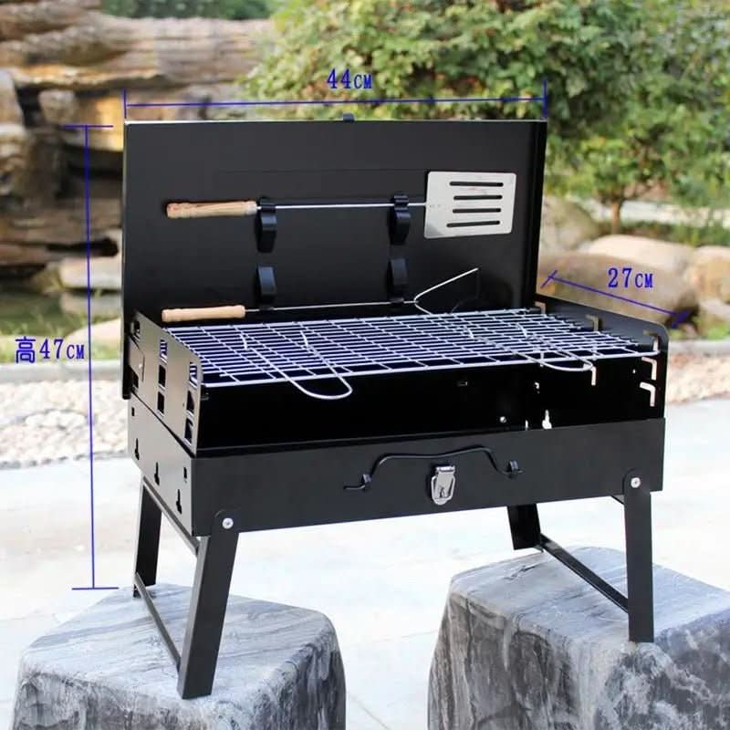 Foldable steel garden barbecue for camping & garden