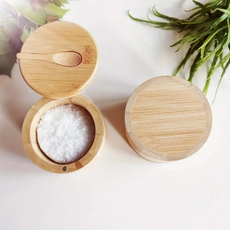 KruidenKompakt – Bamboo spice jar with spoon and magnetic lid