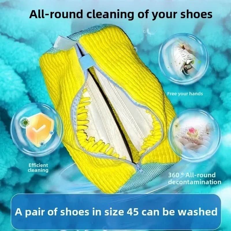 washing bag for shoes for thorough cleaning in the washing machine