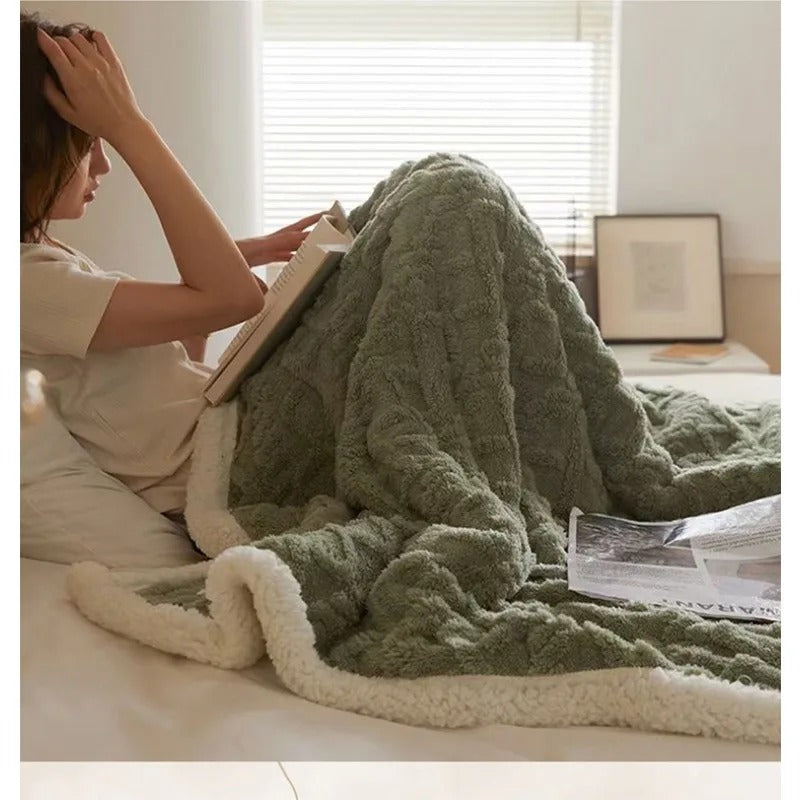 Thick Winter Lambswool Blanket - WarmWool