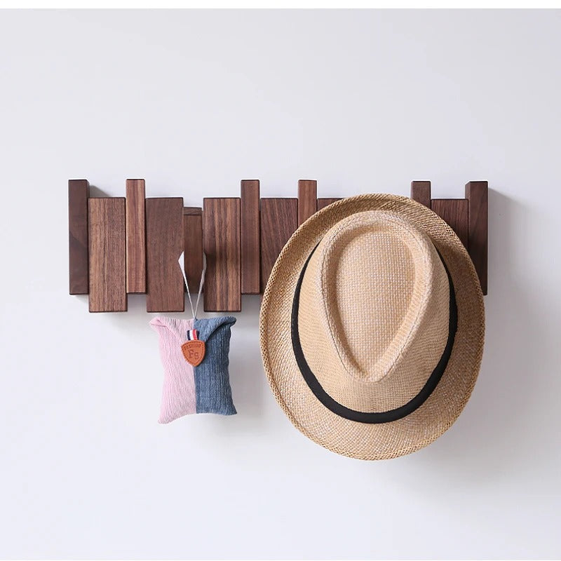 HarmonyCoat Wooden Piano Coat Rack – Stylish Wall Decoration & Practical Storage