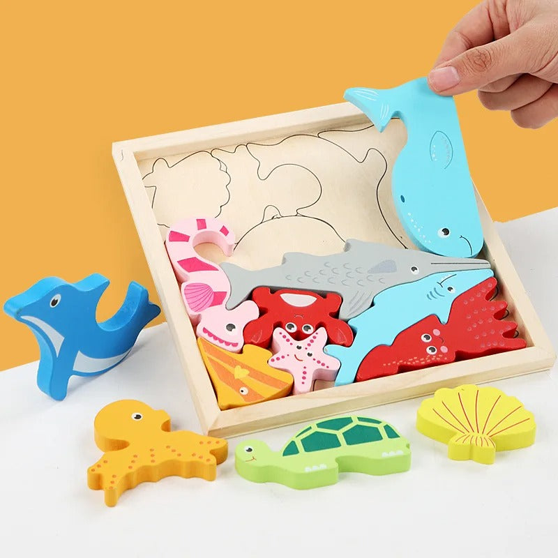 WoodlandPuzzle - How Do the Shapes Fit Into the Frame? - Shape Puzzle