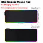 Wireless Charging Desk Mat | RGB Dual Charging Pad for iPhone, Keyboard & Mouse, Premium Desk Mat